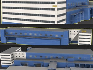 3D Airport Buildings Model 1