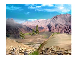 Digital Background Painting for an Animation 7