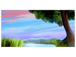 Digital Background Painting for an Animation 14