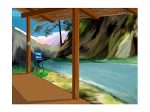 Digital Background Painting for an Animation 8