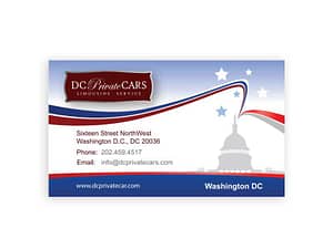 Business Card Design for DC Private Cars