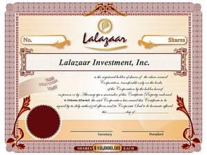 Certificate Design for Lalazaar 2
